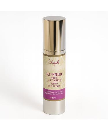 shifaah Tail Fat Cream Beef Tallow Skin Cream Natural Skin Care with Intensive Hydration and Repair For Dry Sensitive and Irritated Skin Travel Size 50ml