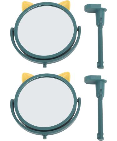 Wall Mounted Makeup Mirror Fogless Suction Cup Mirror PP Shell 360 Degree Swivel Arm for Outdoor Hiking for Daily Life Green - Buy Online on GoSupps.com