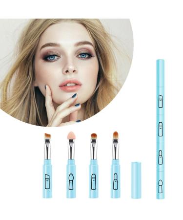 4-in-1 Eye Makeup Brush Set - Eyeshadow Concealer Eyebrow & Foundation - Portable Travel Kit with Carrying Bag - Buy Online on GoSupps.com