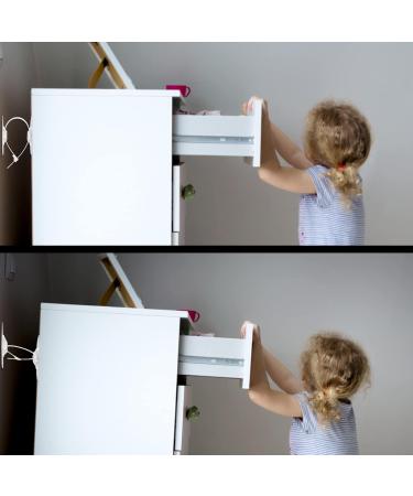 otuiaim Anti Tip Furniture Strap 4 kits Furniture Wall Anchor Straps Furniture Safety Straps for Child Proofing & Pet Portecting Cabinet Wall Anchors - Buy Online on GoSupps.com