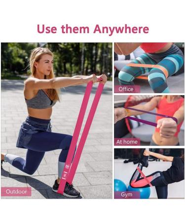 Resistance Loop Bands Set of 5 Resistance Workout Fitness Exercise Loop Bands with Five Resistance Levels for Physical Therapy Rehab Yoga Pilates and Strength Training in Gym and Home ( Pink series) - Buy Online on GoSupps.com