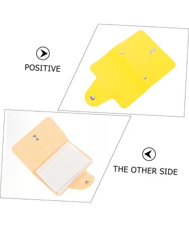 Mikinona 2pcs Nail Art Card Holder Plate Holder Nail Plate Organizer Bag Stamping Plates Organizers Stamping Plates Storage Bag Nail Stamp Nail Art Stamper Pouch Pu Embossed Photo Album Yellow 14.5X9.5X1.8CM - Buy Online on GoSupps.com