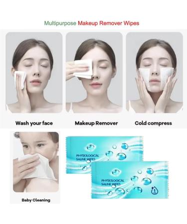 Pack of 50 individually wrapped luxury physiological wipes for removing makeup moist wipes for hands and face all-purpose cleansing wipes for travel - Buy Online on GoSupps.com