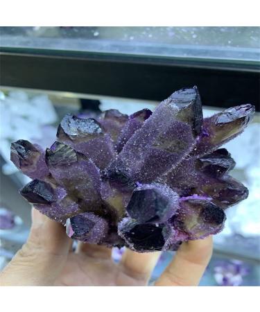 Natural Crystal Rough Specimen 300-400g Natural Purple Ghost Phantom Quartz Crystal Cluster Rock Stones and Crystals ReikiSpecimen HomeStone (Size : 400-500g)