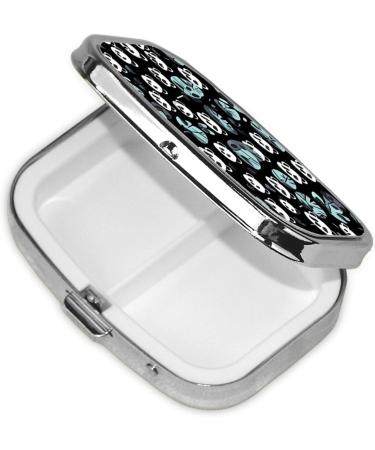 Black and White Panda Face Small Pill Case | Cute 2 Compartment Travel Pill Box Organizer for Purse | Perfect Gift for Travel - Buy Online on GoSupps.com
