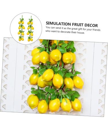 HOMSFOU 8 Bunches Imitation Lemon Skewers Lemons Lemon Decor Play Kitchen Mini Artificial Plants Play Vegetables Toy Simulation Decorative Fruit Lemon Tree Decor Fake Fruit Foam Girl - Buy Online on GoSupps.com