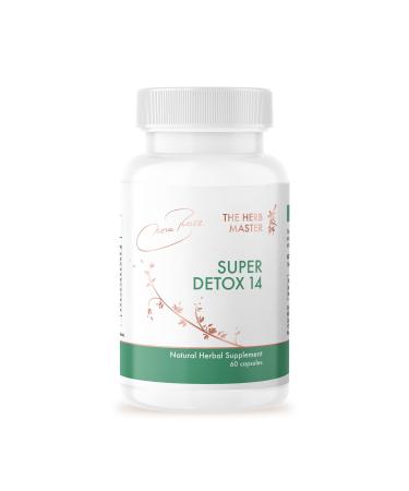 Nora Ross Super Detox 14 Supplement for Healthy Liver with Gardenia Root Forsythia Astragalus Root Herbal Support Supplement for Men Women & Seniors No Artificial Ingredients 60 Capsules