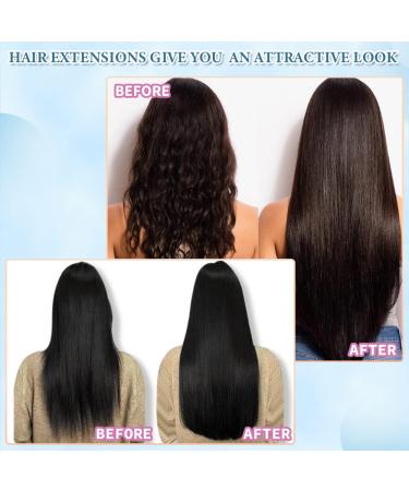 Neitsi 12 Inch Black Tape In Human Hair Extensions - 20 Pcs Seamless Invisible Straight Hair Extensions - Buy Online on GoSupps.com
