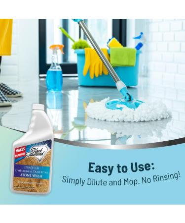 Black Diamond Stoneworks Limestone and Travertine Floor Cleaner Natural Stone honed or tumbled surfaces Concentrated Ph - 32 Fl Oz - Buy Online on GoSupps.com