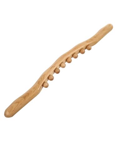 Operitacx Holz-Gua-Sha massage tools hand-wood scratch rod wooden massage device with 8 pearls scratch massage tab for the whole body massage wood back massage (light brown) - Buy Online on GoSupps.com
