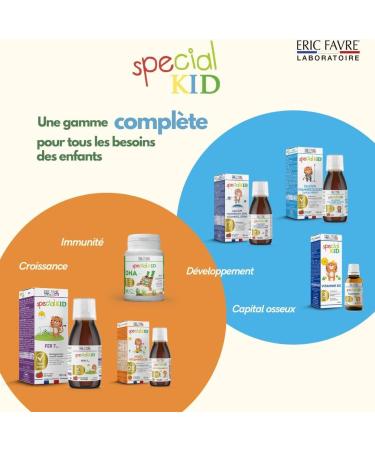 SPECIAL KID DHA - Croissance Vision & Immunit - 60 Capsules - Huile d Algue 250mg DHA 100mg Vitamines D3 A E K2 - Programme 60 Jours - Enfants 3+ - Sans Superflu - Eric Favre Laboratoire - Buy Online on GoSupps.com