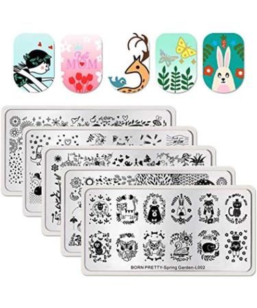 Nail Art Stamping Template Kit - 5 Geometric Pattern Plates for DIY Nail Art | Multi-Style Manicure Templates - Buy Online on GoSupps.com