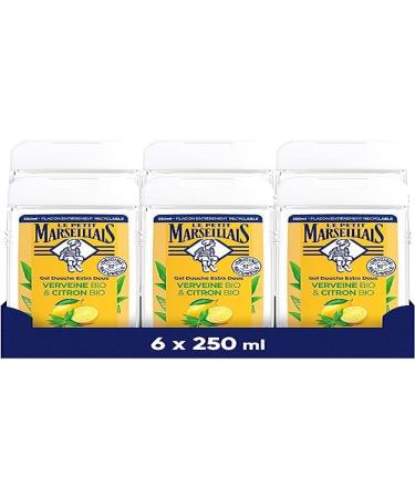 Le Petit Marseillais Le Petit Marseillais - Organic Verbena & Lemon Extra Gentle Shower Gel (6 x 250 ml bottles) 92% ingredients of natural orig