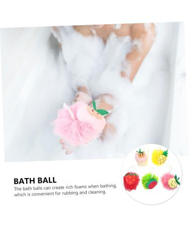 Hemoton 5pcs Ball Shower Scrubber - Soft Bathing Sponge & Exfoliating Tool for Body Cleanse - Perfect for Bath Tub - Nylon Bath Products - Buy Online on GoSupps.com