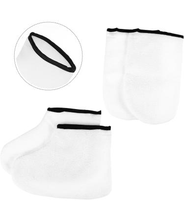 Veemoon Moufles et Bottes de Paraffine 2 Paires Taille Unique Hydratants Soins des Pieds et Mains Exfoliants pour Spa Maison et Salon de Beaut  - Buy Online on GoSupps.com