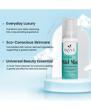 MildMist Micellar Foaming Cleanser - Tripeptides & Herbal Extracts for All Skin Types - Gentle Rejuvenation - 5.01 Oz - Buy Online on GoSupps.com