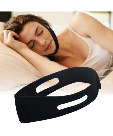 Update anti -snoring chin straps - effective snoring solution for quiet sleep - adjustable snoring aid - snoring device against snoring - snoring reduction made easy (black)