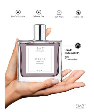 Em'5 Afgano Excellent Niche Perfume Spray For Men Experienced Fragheads Strong & Long Lasting Fragrance Amber Smoky Oud Wood Musculine Fragrance 50Ml. - Buy Online on GoSupps.com