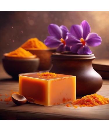 Cielche Hnadmade Saffron Soap Bar 150 gr Wrinkles Acne And Pimples Moisture Balance Birthmarks Sunspots Repair