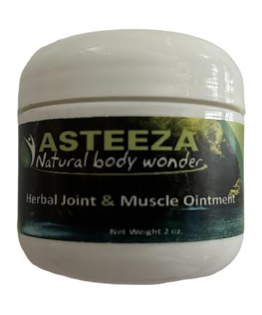 All Natural Temporary Relief Ointment from Asteeza (2 Oz. Jar) for Neck Back and Joint Discomfort Muscle and Sports Injuries