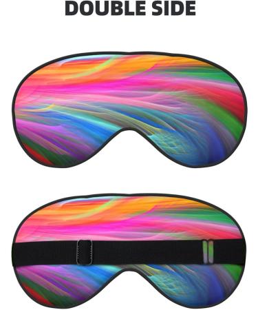 BREAUX Rainbow Ocean Print Eye Mask | Double-Sided Blackout Sleeping Mask for Travel - Buy Online on GoSupps.com