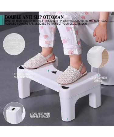 Squatting Toilet Stool 7'' for Adults - Modern Fashion Kitten Style, Anti-Slip Design - Buy Online on GoSupps.com