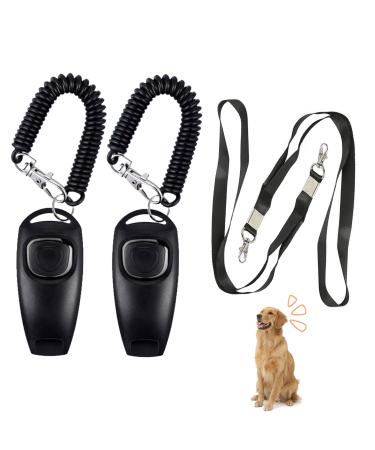 2pcs Dog Whistle - Dog Training Clickers - Combined Clicker and Whistle - Dog Training Whistle - Dog Clicker - Dog Training Clickers with Wrist Strap For dog training - Buy Online on GoSupps.com