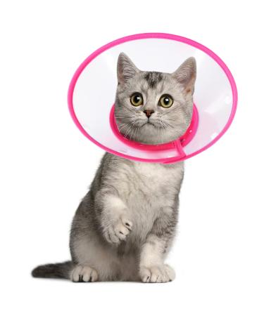 Vivifying Pet Cone Adjustable Cat Cone 5.7-8 Inches Lightweight Elizabethan Collar for Puppies Small Dogs and Cats (Pink) M Pink-M - Buy Online on GoSupps.com