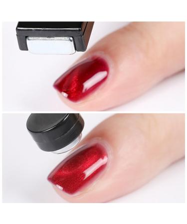 Buy 2 Pieces Double-Head Cat Eye Magnet for Nails | Magic 3D Nail Art Tool for DIY & Salon - Black - Buy Online on GoSupps.com