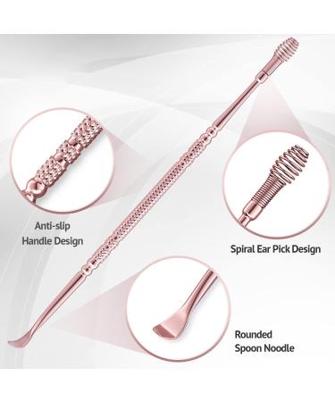 Spiral Ear Wax Cleaner and Removal Tool - Double Ended Metal Spiral Ear Cleaner in Black - Buy Online on GoSupps.com