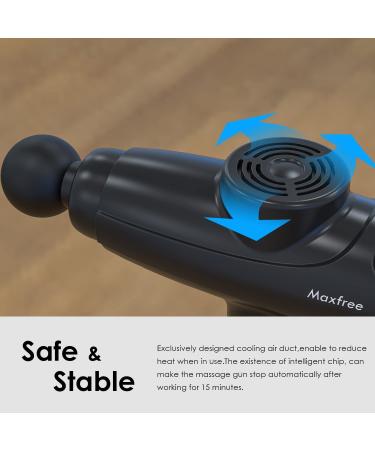 Maxfree Massage Gun for Neck & Back - Deep Tissue Percussion Muscle Massager for Athletes - EM-12 (Black) - Buy Online on GoSupps.com