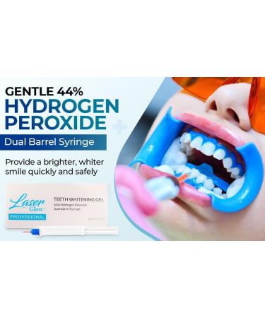 LaserGlow Professional Teeth Whitening Gel 44% Hydrogen Peroxide – Dual Barrel Syringe for Fast and  Effective Whitening Results - Buy Online on GoSupps.com