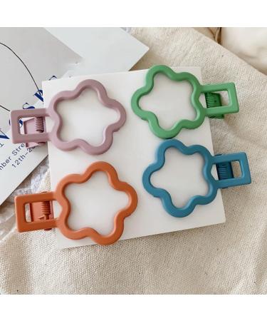 Elegant Matte Duckbill Barrette Trendy Metal Hairpin with Flower Design for Girls - Buy Online on GoSupps.com