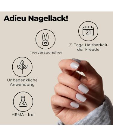 Original Miss Sophie Nail Foils - 24 Ultra-Thin Manhattan Gray Nail Polish Stripes for Fingers & Toes | Perfect for Natural Painted Acrylic Gel & Shellac Nails - International Shipping Available - Buy Online on GoSupps.com