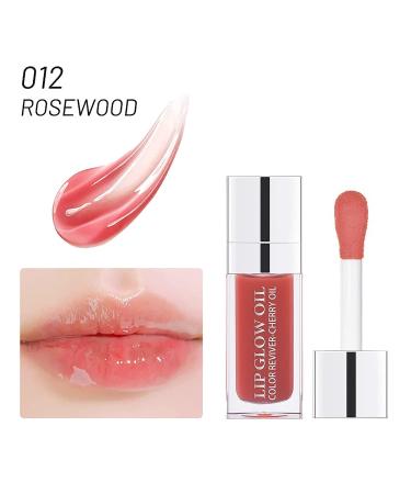 Hydrating Lip Oil Set - Plumping Gloss & Nourishing Mask - Non-Sticky Tinted Lip Care with Big Brush Head - Rosewood & Cherry Shades - Buy Online on GoSupps.com