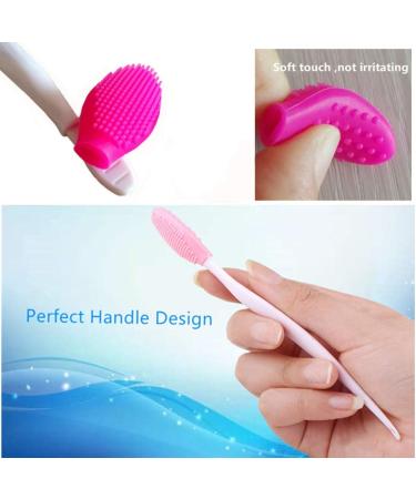 8 Pieces Lip Scrub Brush tool Silicone mini Exfoliating Lip Brush lip lightening for dark lips Silicone Soft Lip Brush For Smoother Appearance Blue Pink Red Rose - Buy Online on GoSupps.com
