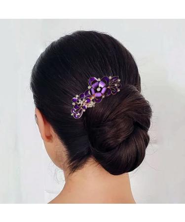 Rose Gold Crystal Bridal Hair Comb - C Purple - Buy Online on GoSupps.com