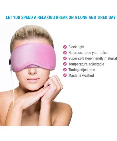 ARRISHOBBY USB Heated Eye Mask - 5 Temperature/6 Timing Settings - Pink - Buy Online on GoSupps.com