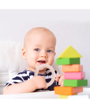 Akozon Baby Teether Toys - 10pcs Natural Wooden Teething Rings & Bracelets | Safe Baby Teething Accessories | Ideal DIY Craft - Buy Online on GoSupps.com
