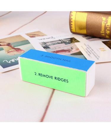 Nail Art Buffer Block Set Manicure Sanding File for Smooth Shine Remove Ridges and File Nail Edge 4 Ways Shiner with Foam + Nail File - Buy Online on GoSupps.com