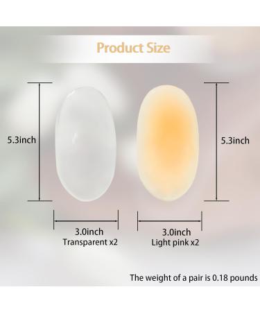 Silicone Shoulder Pads for Women | Washable Anti-Slip Push-Up Pads - 2 Pairs Invisible & Breathable Enhancers (Light Pink & Clear - Buy Online on GoSupps.com