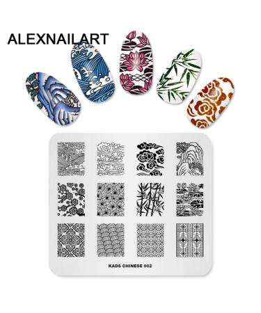 Nagel 4PCs Plate Set - Chinese Art Natural Landscape Stamps | Nail Art DIY Tools for Tourism - Buy Online on GoSupps.com
