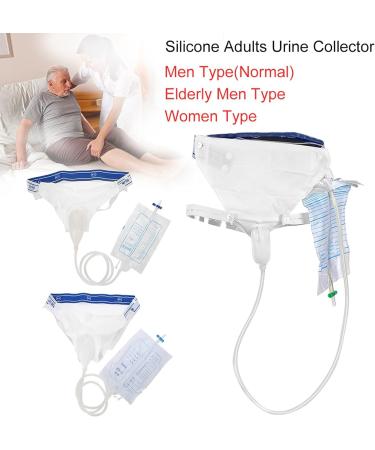 Reusable Male Female Urine Bag Male Urinal Urine Collector Silicone Adults Man Woman Elderly Pee Bag Urinal with Urine Bags Portable for Travel Outdoor Use(Size:Elderly's) - Buy Online on GoSupps.com