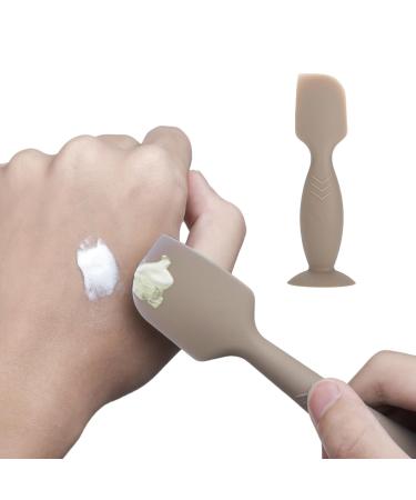 Aznever baby diaper-cream appliannia diaper cream patch safe cream spatula made of soft silicone smooth diaper cream spatula with suction cup base khaki