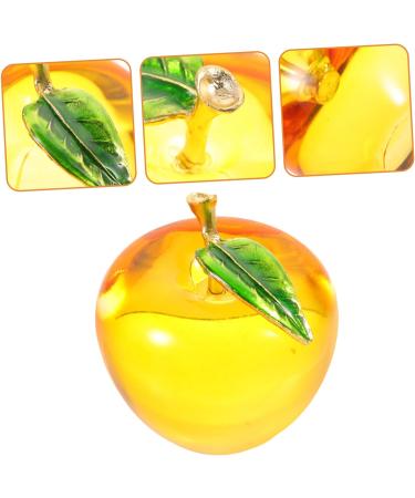 IMIKEYA 4pcs Crystal Apple Crystal Fruit Figurines Fruit Decor Apples Figurine Decorative Apples Model Realistic Fruit Crystal Glass Figurines Diamond Paperweight Faux Props Household Yellowx4pcs 5.2x5.2x5.5cmx4pcs - Buy Online on GoSupps.com