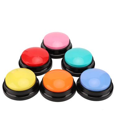 6 Color Recordable Buttons for Dogs Dog Buttons for Communication Dog Talking Button Set Pet Training Buttons 30 Second Record & Playback Teach Your Dog to Talk - 6 Color Packs