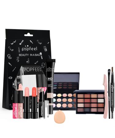RoseFlower 12 Pcs Professtional Makeup Set Cosmetic Starter Kit With Gift Bag Make Up Palette Full kits with Concealer Palette Eyeshadow Palette Lipstick Blush Ideal for Women Birthday Xmas Gift#1