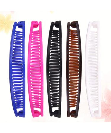 Minkissy 10-Piece Banana Hair Ponytail Holders & Hair Claw Set for Women | Stylish Fish Shape Combs for Daily & Party Use - Buy Online on GoSupps.com