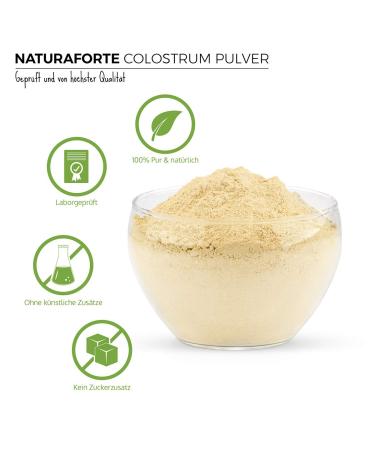 Nature Cake Colostrum Powder 250g - Natural Cow Colostrum First Milk with Immunoglobulins G Gently Degreased International Shipping Available - Buy Online on GoSupps.com