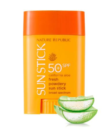 NATURE REPUBLIC CALIFORNIA ALOE FRESH POWDERY SUN STICK BROAD SPECTRUM SPF50+ (Not Tested on Animals)